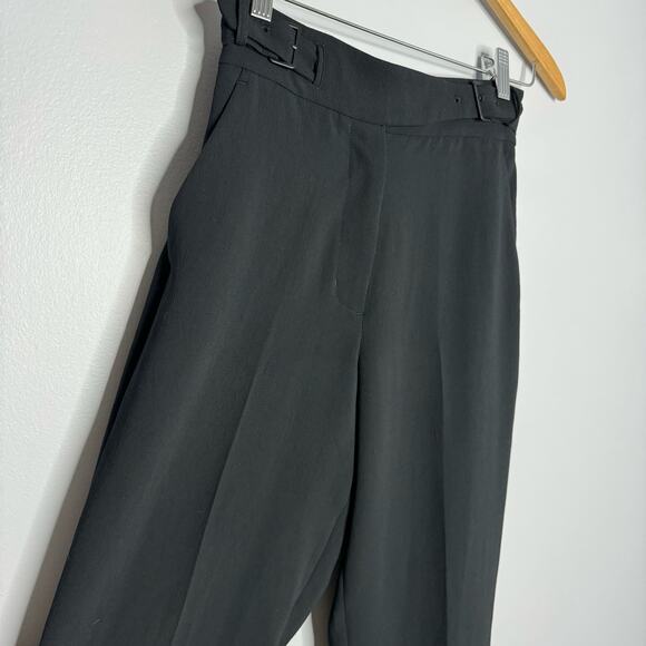 Wilfred Anna Highw Waist Belted Straight Leg Pants Trouser Black Sz. 0 - Picture 7 of 12